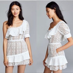 For Love and Lemons Lovebird Lace Mini Dress